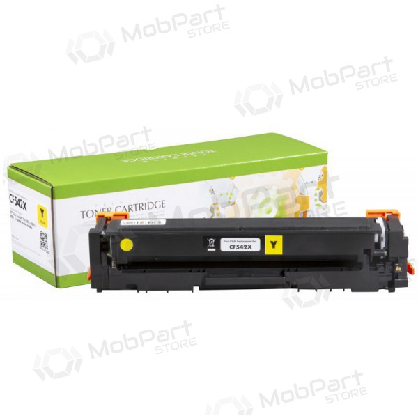Kompatible Static Control Tonerkartusche, gelb, für HP No.203X (CF542X) / Canon CRG-054HY Laserdrucker. Mit neuem Chip, Kapazität 2500 Seiten.