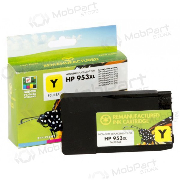 Kompatible Static Control HP 953 XL (F6U18AE) Tintenpatrone, gelb, mit neuem Chip, für Tintenstrahldrucker, 1600 Seiten.