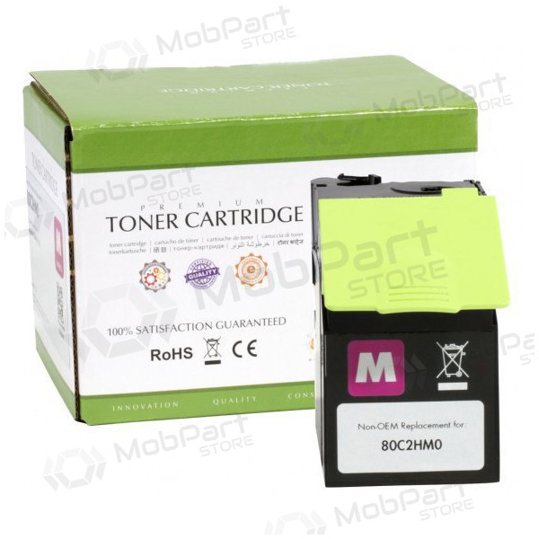 Kompatible Static Control Magenta Tonerkartusche für Lexmark 802HM (80C2HM0) Laserdrucker, 3.000 Seiten.